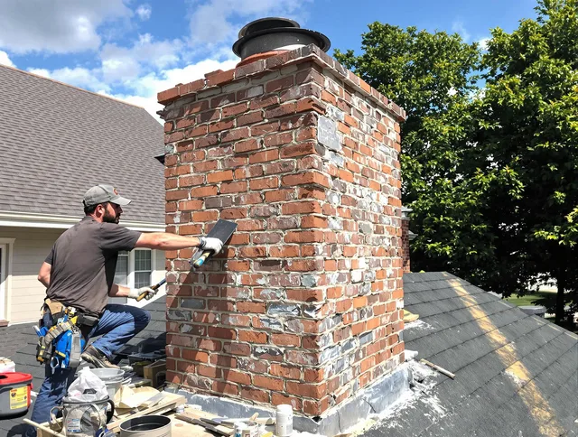 Completed chimney rebuild by Yucaipa Chimney Sweep in Yucaipa, CA
