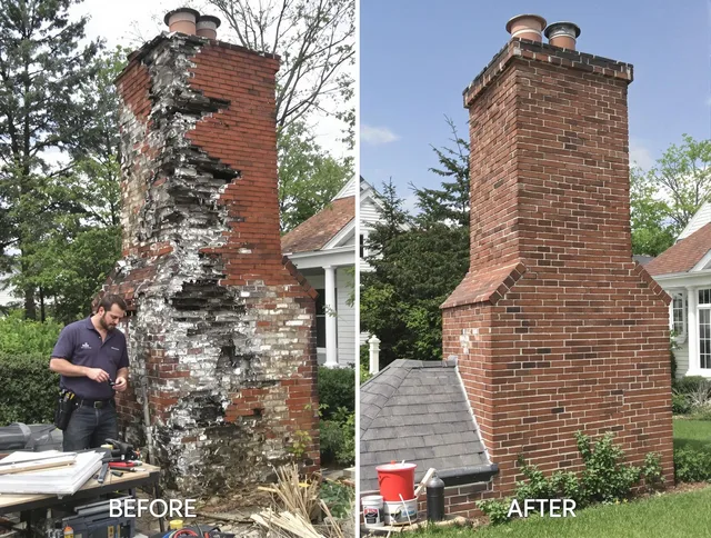 Yucaipa Chimney Sweep performing a full chimney restoration in Yucaipa, CA