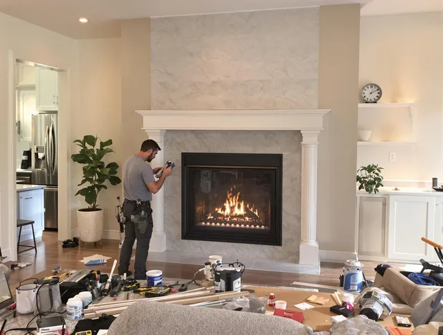 Newly installed fireplace by Yucaipa Chimney Sweep in Yucaipa, CA