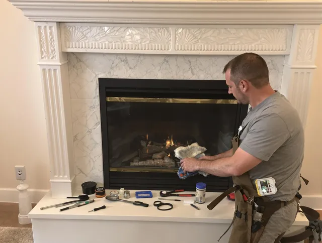 Yucaipa Chimney Sweep performing fireplace maintenance in Yucaipa, CA